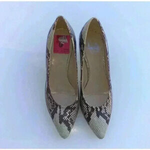 Amalfi Made in Italy Animal Print Pointed Toe Stiletto Pumps size Women's 6M